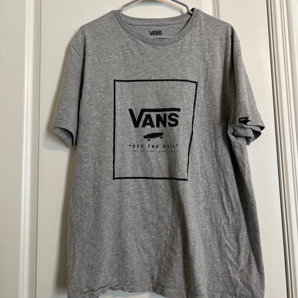 Vans Off The Wall Slim Fit Gray Short Sleeve Crewneck Men's Size X-Large - Picture 1 of 7